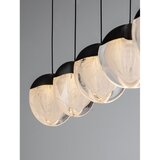 Nova Luce Mat crna LED viseća svjetiljka aluminijska s mogućnosti zatamnjivanja sa staklenim sjenilom Alicia – | shoptok.hr