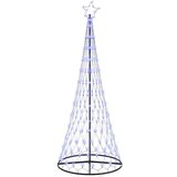 vidaXL LED božično drevesce Modra 138.5 x 138.5 x 399 cm Kovina | Shoptok.si
