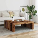 vidaXL Klubska mizica starinski les 100x100x35 cm inženirski les | Shoptok.si