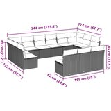 13-dijelni set vrtnih sofa poliratan s jastucima svijetlosivi | shoptok.hr