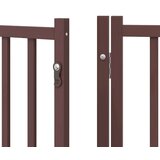 vidaXL Ograda za pse z vrati zložljiva 10 panelov rjava 800 cm les | Shoptok.si