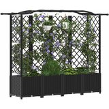  Povišeni krevet s mrežom i krovom Crna 204 x 40 x 138 cm PP | shoptok.hr