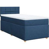 vidaXL Box spring postelja z vzmetnico modra 80x200 cm blago, (21291690) | Shoptok.si