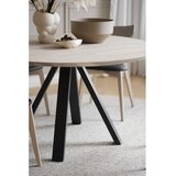 Rowico Okrogla jedilna miza s hrastovo mizno ploščo v naravni barvi ø 130 cm Carradale – | Shoptok.si