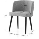 Hanah home set stolica Soft-4112 V4, 63x56x156,5 cm, 4 dijela, Svijetlosiva | Eponuda.ba
