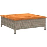  Pokrov za podstavek za senčnik siv 70x70x25 cm ratan in akacija | Shoptok.si