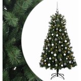  Umjetno božićno drvce s pomičnim granama i kuglicama 150 cm | shoptok.hr