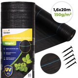 Multi Garden crna UV-otporna agrotekstilna tkanina 150 g/m² protiv korova 1,6 × 20 m, s klinovima cijene