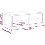  Zidni ormarić staro drvo 60x26x18,5 cm konstruirano drvo | shoptok.hr