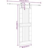vidaXL Klizna vrata s priborom za montažu 80 x 210 cm masivna borovina | shoptok.hr