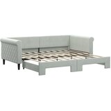  Dnevni krevet na razvlačenje svjetlosivi 90 x 190 cm baršunasti | shoptok.hr