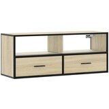 Maison Chic TV omarica - TV stojalo - Televizijska omarica sonoma hrast 100x31x39,5 cm inženirski les in kovina, (21699241) Cene