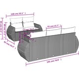  6-dijelni set vrtnih sofa s jastucima bež od poliratana | shoptok.hr