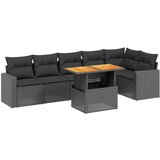  The Living Store Vrtna sedežna garnitura 7-delna z blazinami črn poli ratan - Vrtna Sedežna Garniture, (21459660) | Shoptok.si