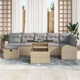  8-dijelni vrtni sofa set s jastučićima bež poli ratan | shoptok.hr