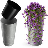 KADAX cvetlični lonec 47 cm pokrov z vložkom plastični cvetlični lonec siv, (5000346549) | Shoptok.si