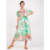 Italy Moda Dress-DHJ-SK-15967-1.01P-white-green | Shoptok.si