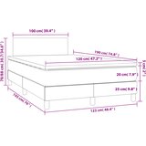  s oprugama i madracem svjetlosivi 120x190 cm od tkanine | shoptok.hr