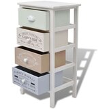 vidaXL Ormarić za pohranu u francuskom stilu drveni s 4 ladice | shoptok.hr