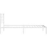 vidaXL Metalni okvir za krevet s uzglavljem bijeli 107x203 cm | shoptok.hr