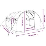  Rastlinjak z jeklenim okvirjem bel 12 m² 4x3x2 m | Shoptok.si