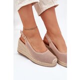 Boto Womens wedge sandals with braiding pink Tulliata | ePonuda.com