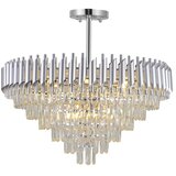 Brilagi Plafonski luster ECLIPSE 12xE14/10W/230V, prečnik 78 cm, srebrne boje Slike