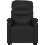  Fotelja na podizanje od umjetne kože crna | shoptok.hr