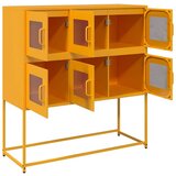 vidaXL Komoda boja senfa 100,5x39x107 cm hladno valjani čelik | shoptok.hr