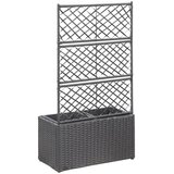  Sadilica s rešetkom i 2 posude 58x30x107 cm od poliratana crna | shoptok.hr