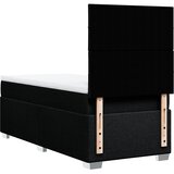  Krevet s oprugama i madracem crni 100 x 200 cm od tkanine | shoptok.hr