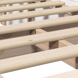  Konstrukcija postelje Bela 75 x 190 cm Masivno borovo les, (5000121588) Slike