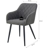 MID.YOU Set Stolov Lea, Antracit, 2 Kos | Shoptok.si