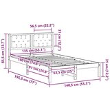  Konstrukcija postelje z vzglavjem Taupe 135 x 190 cm blago, (5000084122) | Shoptok.si