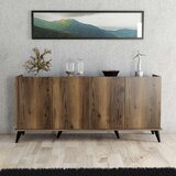 Woody Fashion Elegante 1604 Ormar sa konzolom u orahovom i crnom mermeru | ePonuda.com