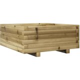 vidaXL Vrtno cvetlično korito 60x60x26,5 cm impregnirana borovina | Shoptok.si