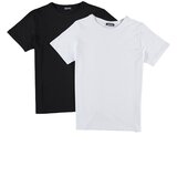 Dewberry DOUBLE SET T8569 BIKE COLLAR MEN'S T-SHIRT-WHITE-BLACK | shoptok.hr