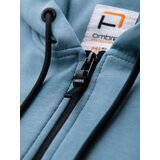 Ombre Unzipped hoodie sweatshirt in streetwear style - light blue | Shoptok.si