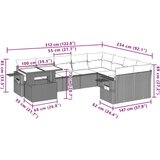 vidaXL 10-dijelni set vrtnih sofa od poliratana s jastucima sivi | shoptok.hr
