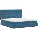  Krevet s madracem i skladištem Tamno plava 200 x 200 cm Baršun | shoptok.hr