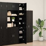 Ormarić za pohranu 3 pcs Crni hrast 30 x 42,5 x 225 cm | shoptok.hr