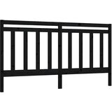  Uzglavlje za krevet crno 186 x 4 x 100 cm od masivne borovine | Eponuda.ba