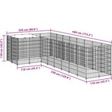  Kavez za pse srebrni 6,05 m² čelični | shoptok.hr