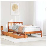 vidaXL Okvir kreveta bez madraca voštano smeđi 100x200 cm od borovine | shoptok.hr