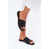 EVENTO Women's Eco Leather Slippers On Flat Heel Black Kalimira | shoptok.hr