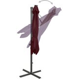  Konzolni vrtni suncobran sa stupom i LED svjetlima 250 cm bordo | Eponuda.com