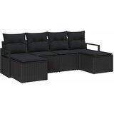  Set sofe 6 kom. Crna poliratan 230 x 117 x 85 cm | shoptok.hr