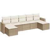  7-dijelni set vrtnih sofa od poliratana s jastucima bež | shoptok.hr