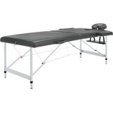  Stol za masažu s 2 zone aluminijski okvir antracit 186 x 68 cm | shoptok.hr