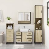  3-dijelni set kupaonskog namještaja boja hrasta sonome drveni | shoptok.hr